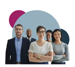  group of colleagues with crossed arms smiling