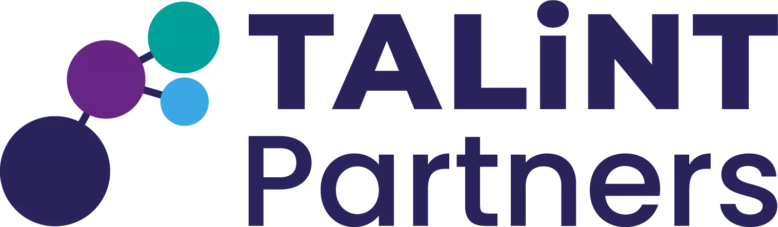 Logo of TALiNT Partners with interconnected colored circles.