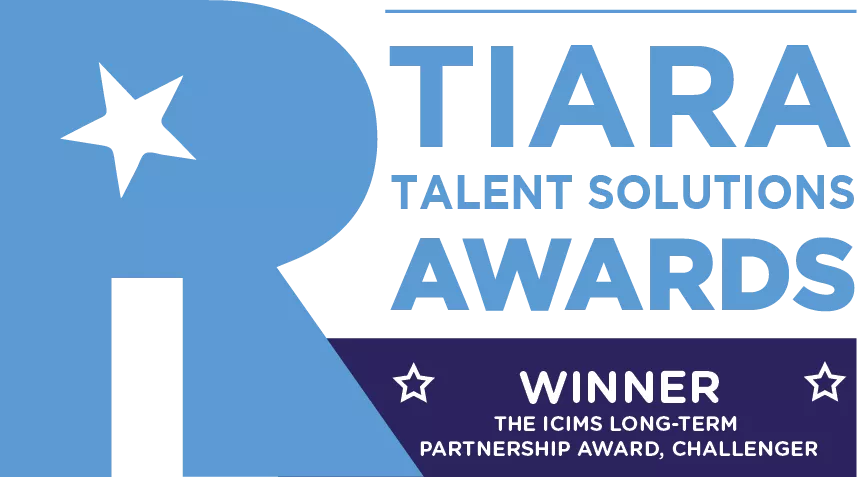 TIARA Talent Solutions Awards logo with winner mention